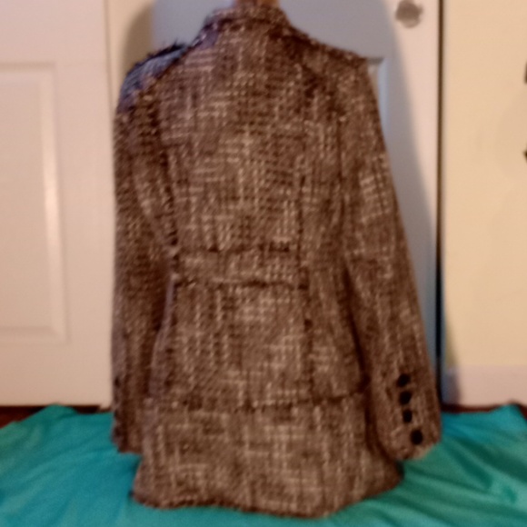 GUESS LOS ANGELES GRAY/BLACK TWEED COAT, SIZE LARGE - Picture 4 of 15